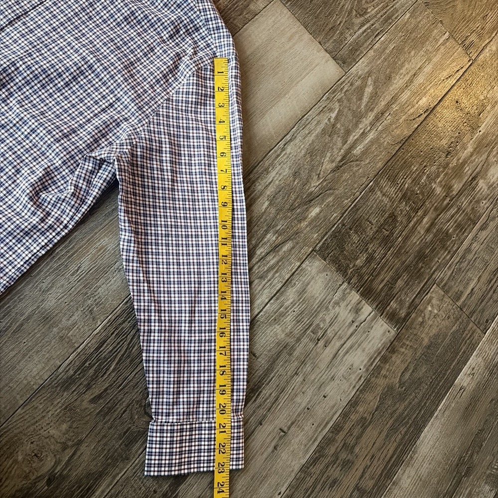 Lot of 2 Stafford Travel Easy-Care Long Sleeve Button Up‎ Plaid Men's 16.5 32/33 - Picture 5 of 11